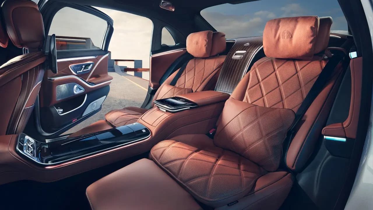 Mercedes S-Class limousine interior for Geneva & Zurich transfers